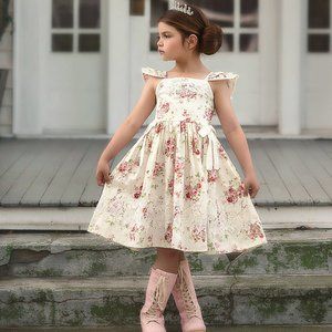 Trish Scully floral dress girls size 8